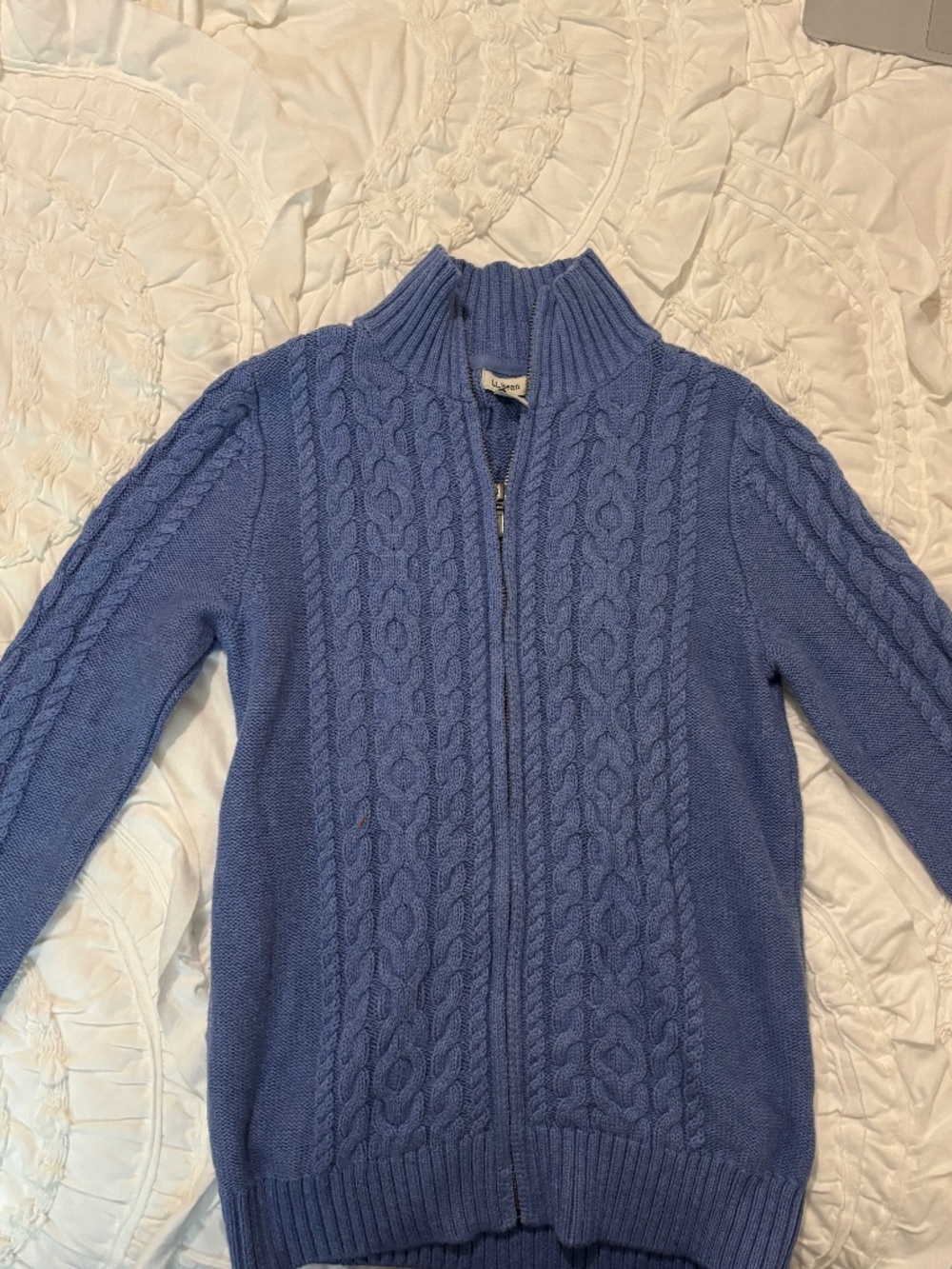 Ll Bean cable knit cardigan
